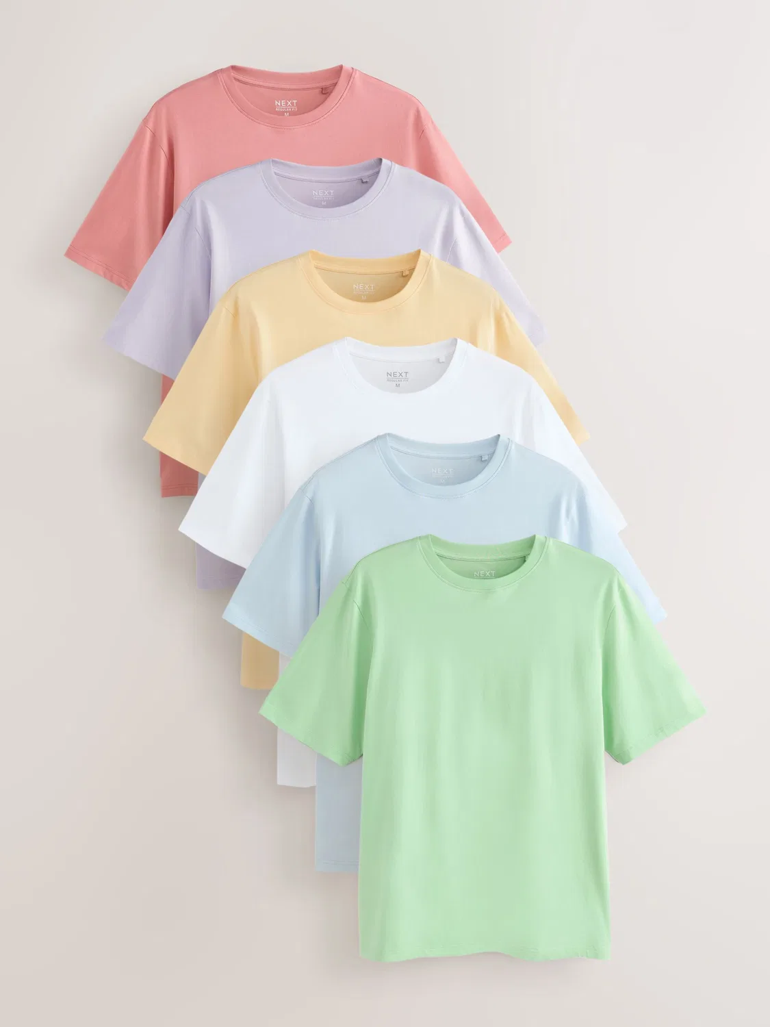 Футболка Regular Fit Essential Cotton 6 Pack Next, мультиколор