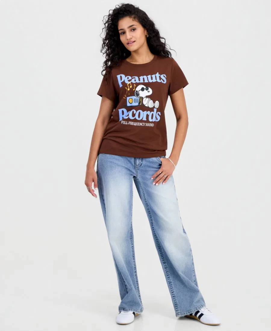 Футболка с принтом Peanuts Records Snoopy, Shaved Chocolate — фото 2