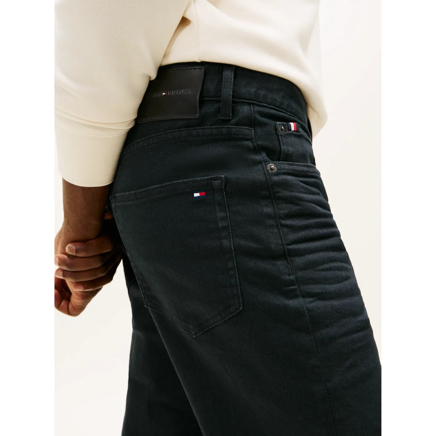 Мужские прямые джинсы Denton Slim Straight Fit Tommy Hilfiger, Black — фото 2