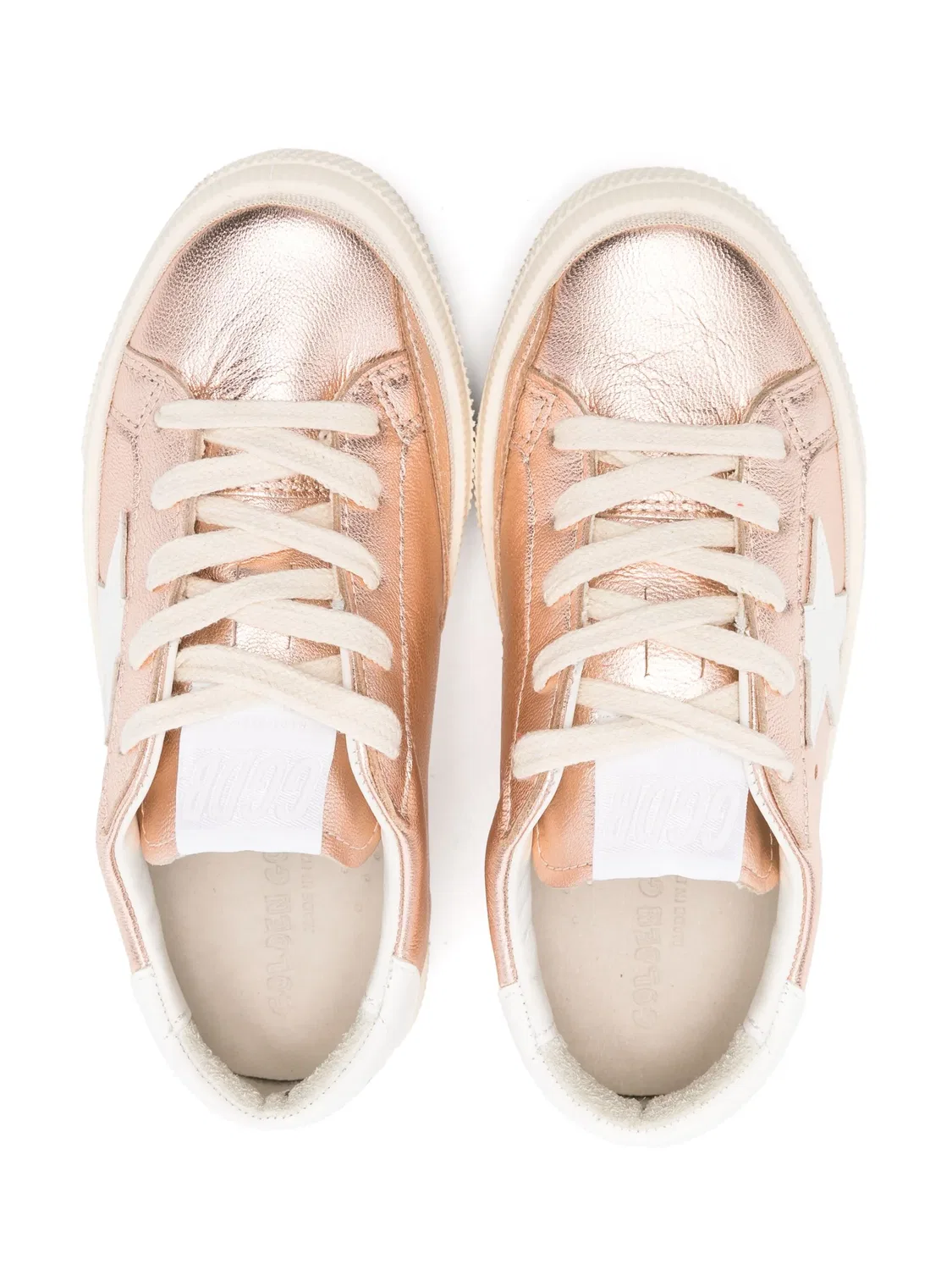 Golden Goose Кроссовки из телячьей кожи розового цвета — фото 2