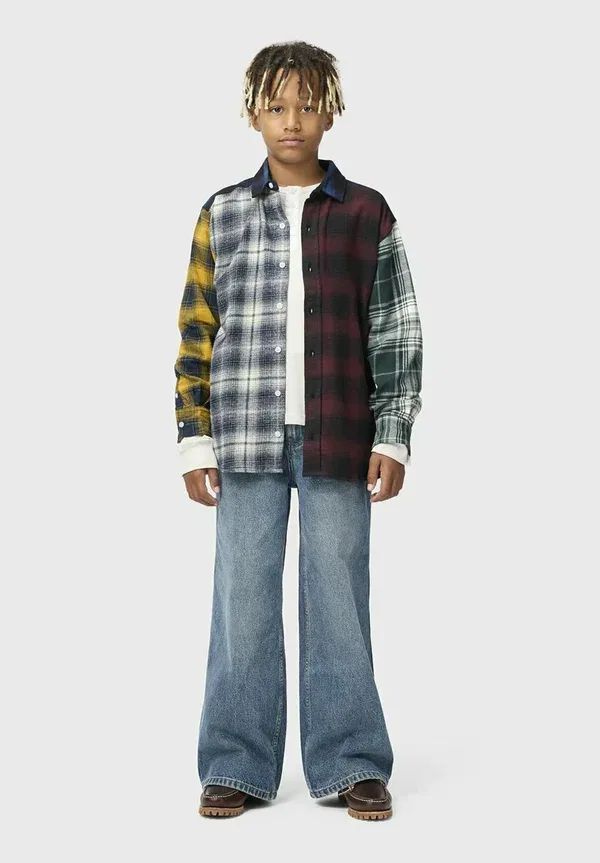 Брюки расклешенные, хлопок, Askio unisex - flared jeans, Molo, tinted vintage blue, синий — фото 3