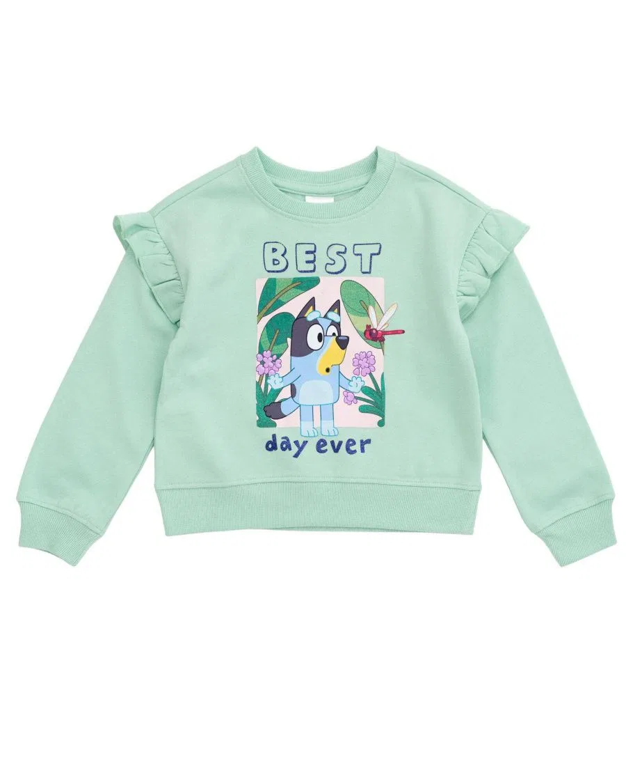 Комплект из флисового свитшота и джоггеров с принтом Bluey Bluey, Mint Bluey — фото 3