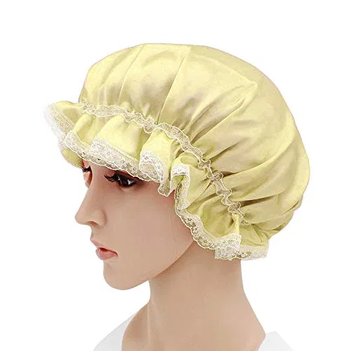 Шапочка для душа из натурального шелка, Gaorui, 1 шт, 200 г, Yellow