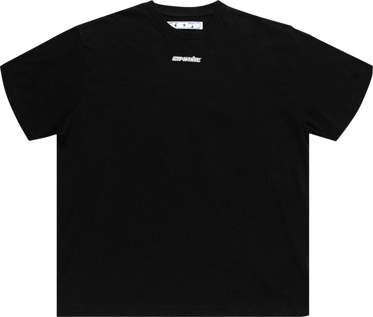 

Футболка Off-White Marker Short-Sleeve Over Tee 'Black/Blue', черный