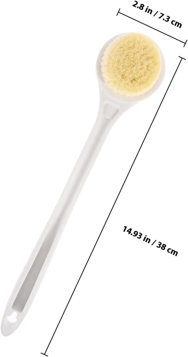 Щетка для тела с длинной ручкой Garneck, ABS/PET, 1 шт, 38 см, Weiß — фото 2