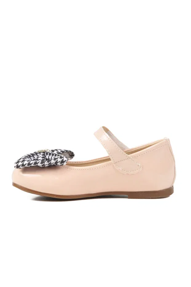 Детские балетки для девочек с принтом Powder Patent Leather Ribbon Lightweight Girls' Ballerinas 180 B Ayakmod, Powder Patent Leather — фото 2