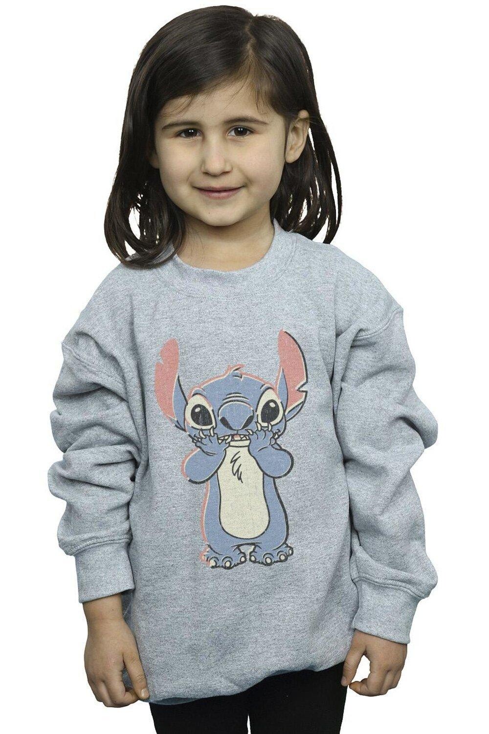 

Толстовка с крупным принтом Lilo And Stitch Disney, серый