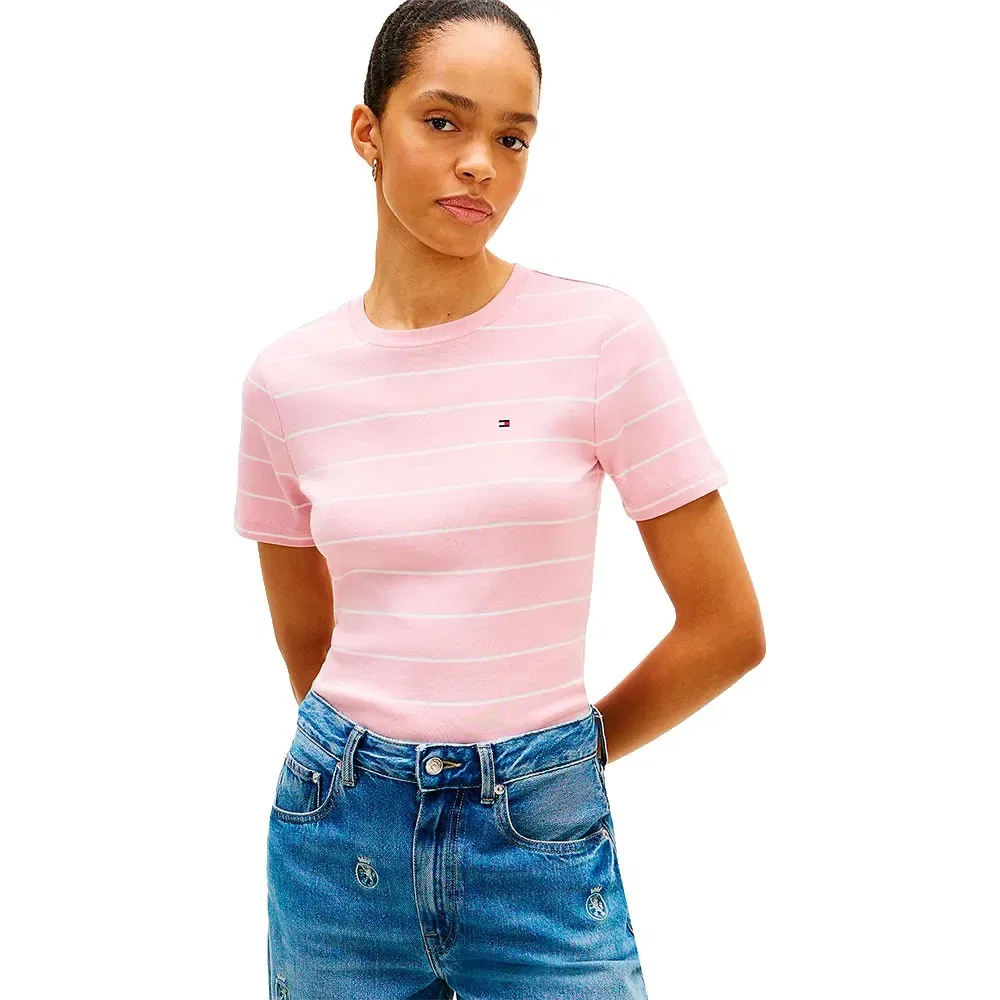 Женская футболка с коротким рукавом Slim Cody Tommy hilfiger, Pink