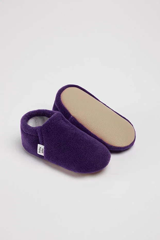 Детские пинетки из флиса с нескользящей подошвой Babyzilla, Purple — фото 2