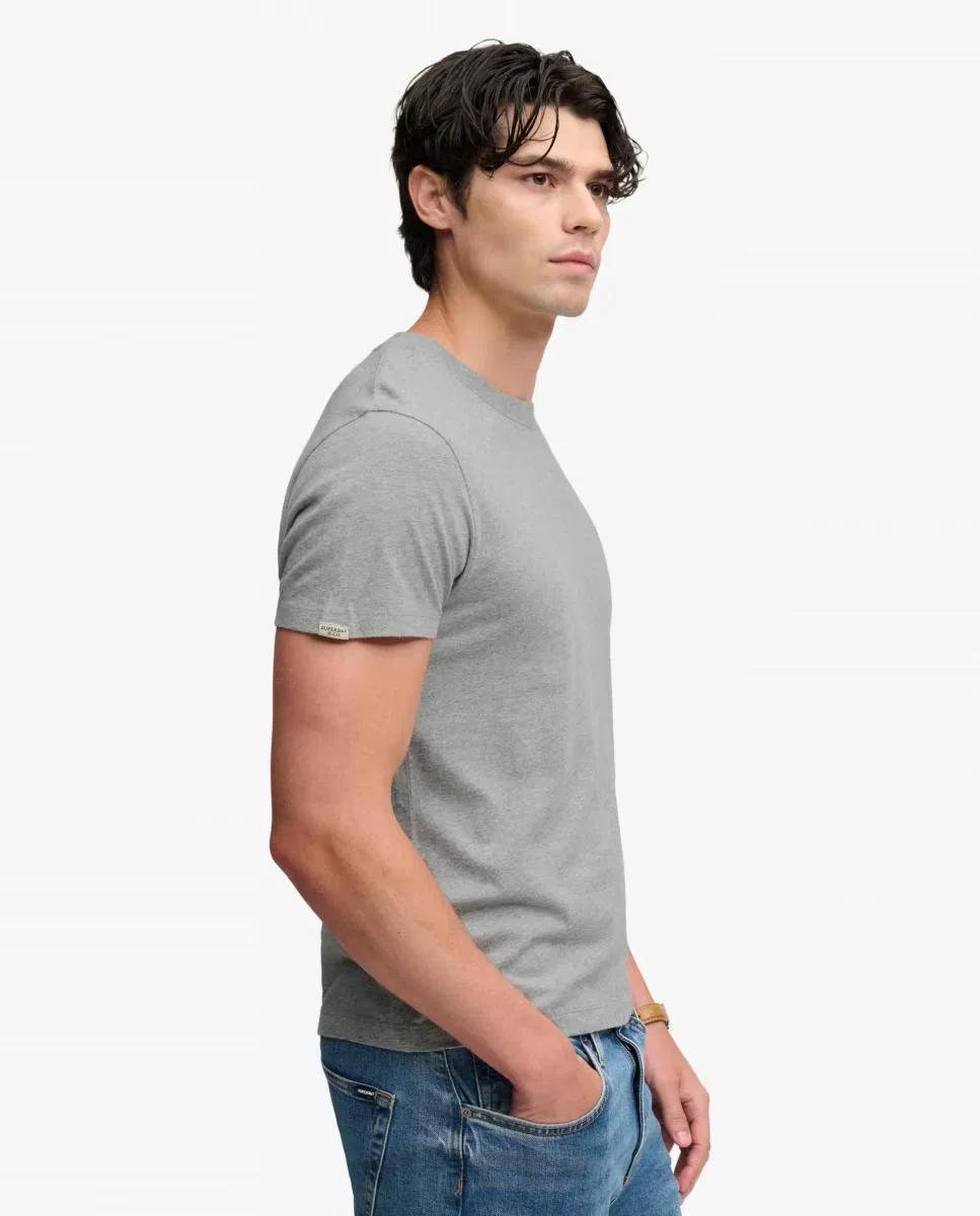 Мужская футболка с вышивкой, Essential Sdco Logo, Superdry, серый — фото 3