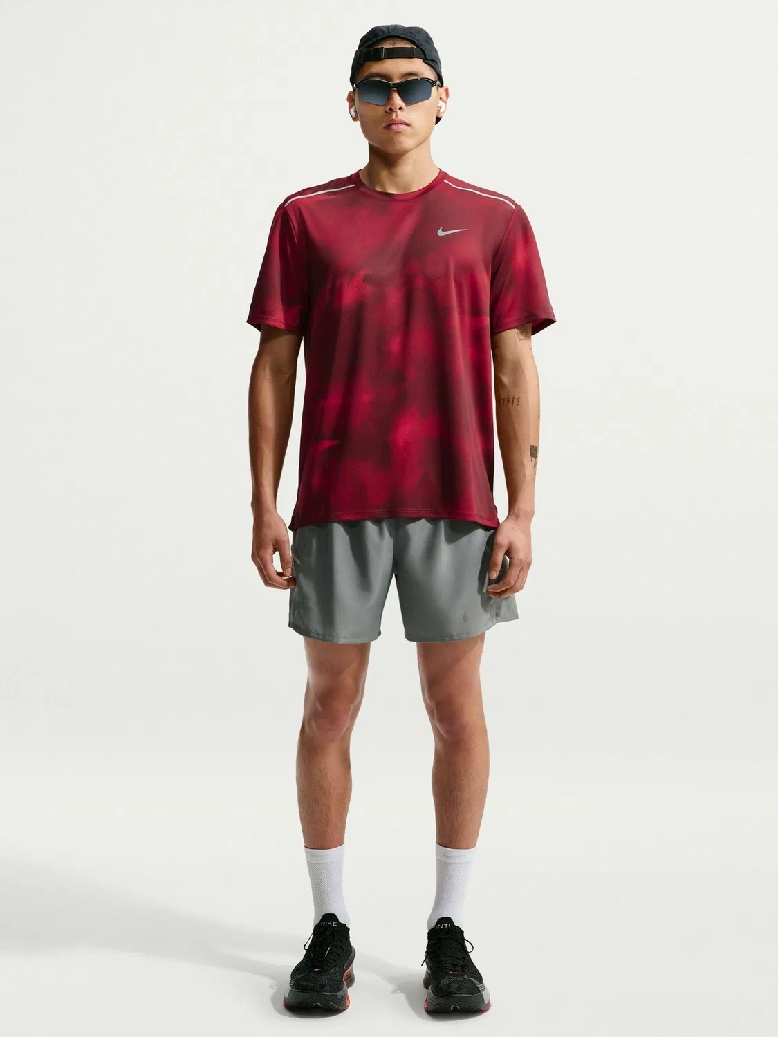 Футболка беговая Dri-FIT Miler Nike, Красный — фото 2