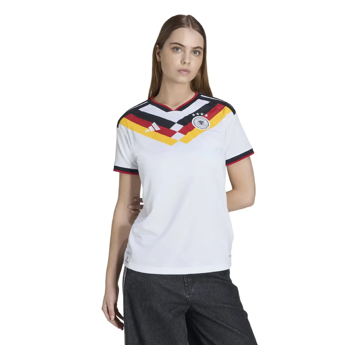 Женская футболка с принтом Germany 26 Home Replica adidas, Blanco