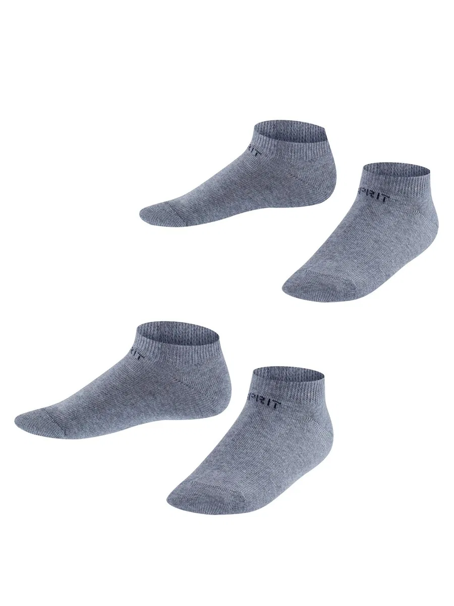 Носки ESPRIT 'Foot Logo 2-Pack' в серо-пятнистом цвете — фото 4