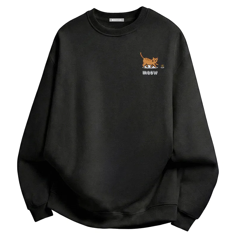 Детский свитшот свободного кроя Red Bean, Black