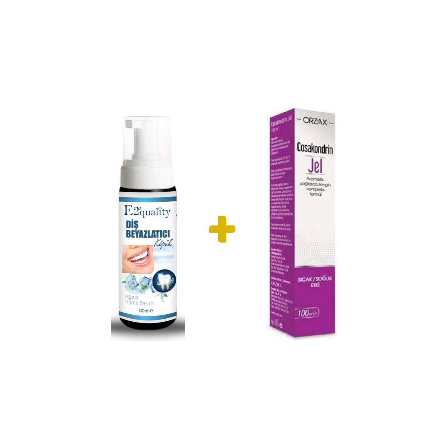 

Пена для отбеливания зубов Orzax E2' Quality + Косахондрин гель Orzax, 100 мл