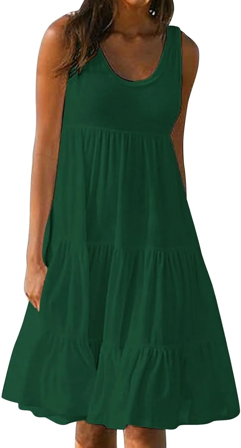 Женское пляжное платье свободного кроя, Army Green