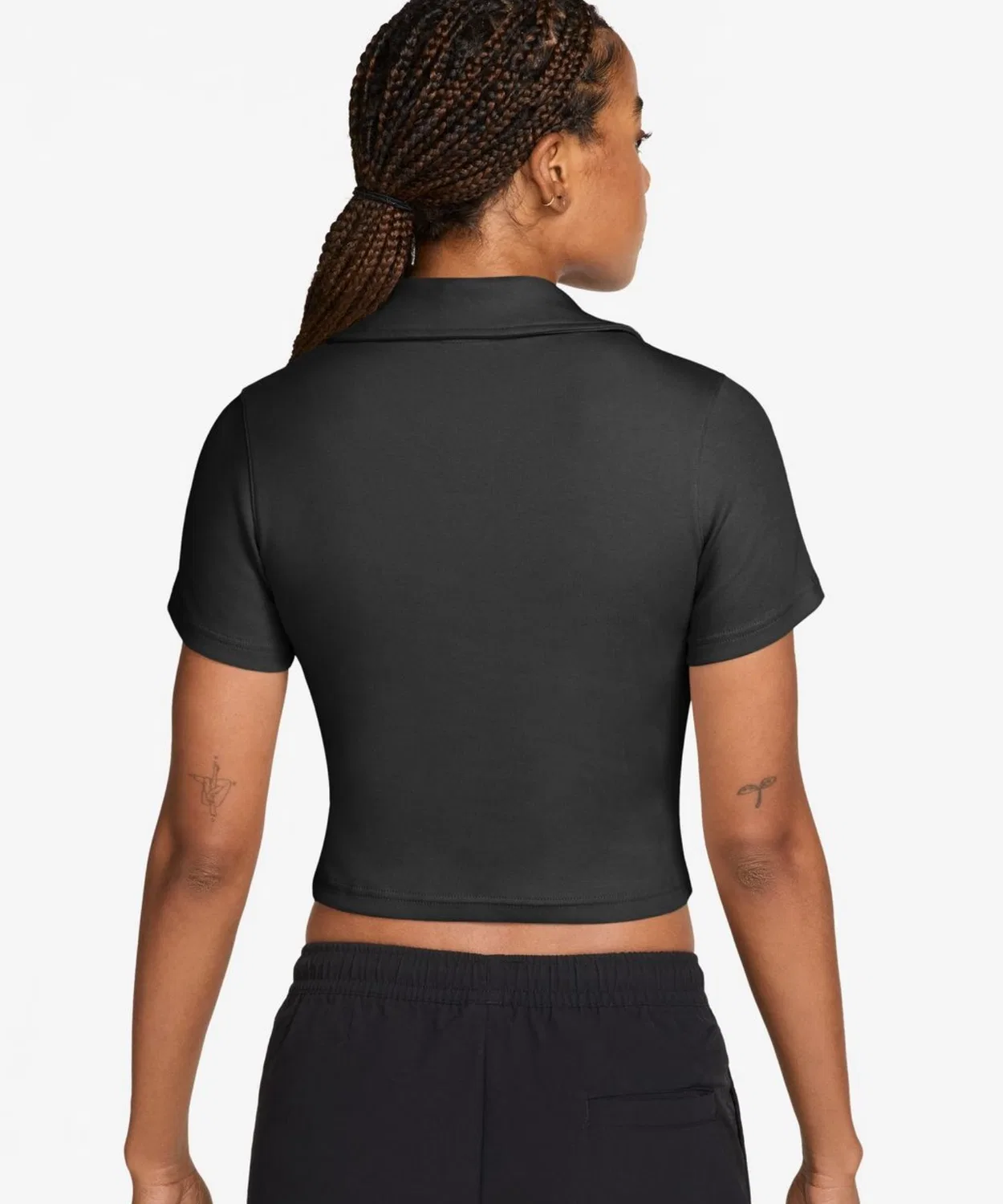 Женская футболка-поло с коротким рукавом Nike NSW ESSNTL S/S Polo CRP TO, Light Grey — фото 4