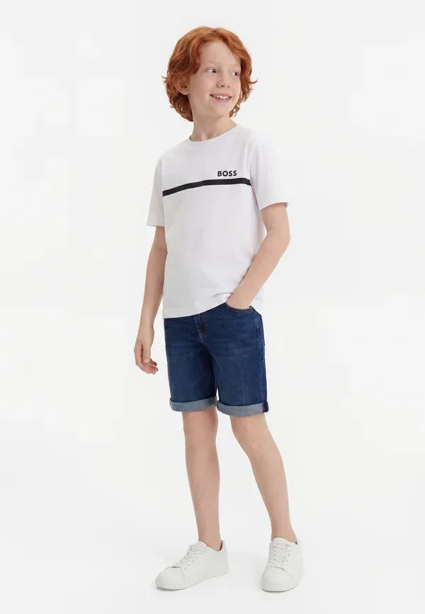 Футболка с короткими рукавами - футболка с принтом Boss Kidswear, белый