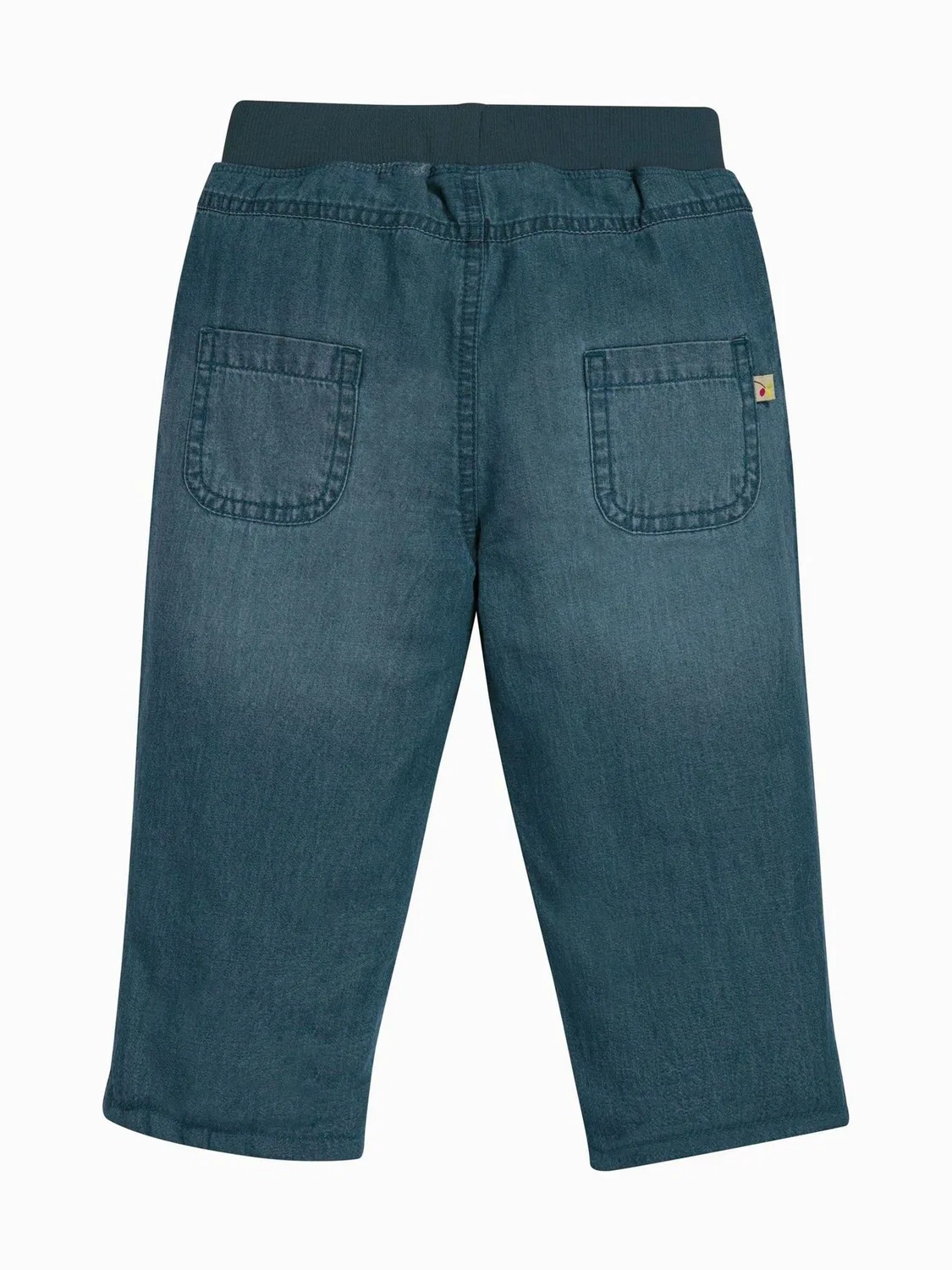 Джинсы из мягкого хлопка, модель Soft Lined Chambray Frugi, синий — фото 2