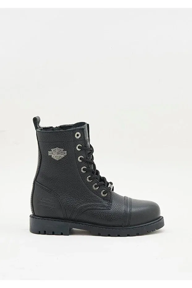 Детские ботинки для девочек кожаные Colmar f kids black leather boots Harley Davidson, Black