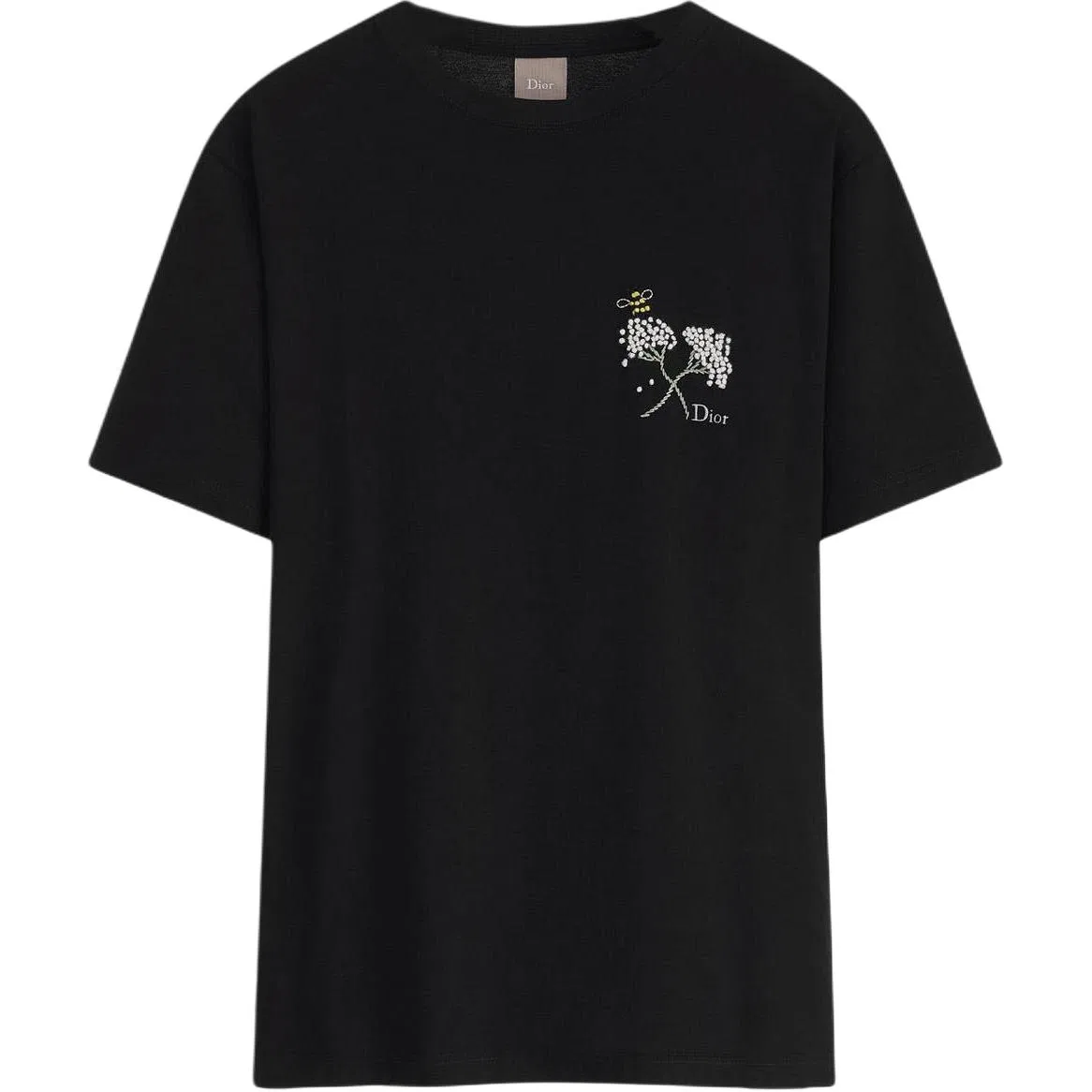 Футболка с круглым вырезом, прямая посадка, Dior, Black