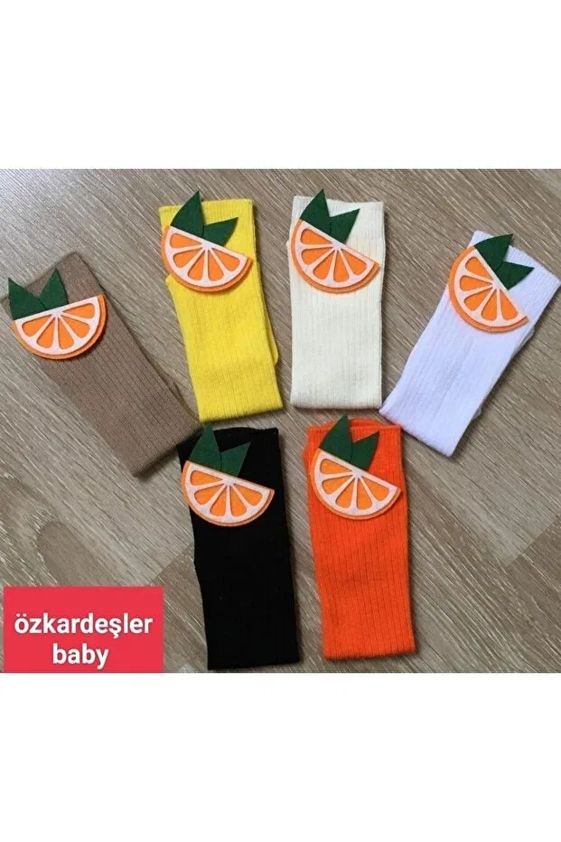 Детские носки для девочек с принтом Özkardeşler Baby, Multicolored
