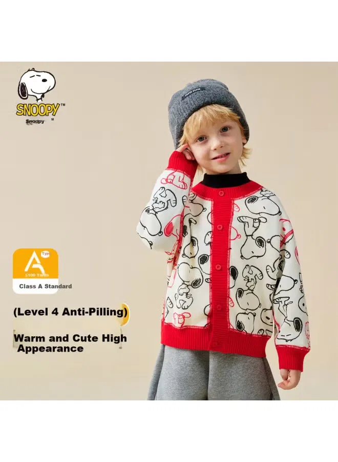 Кардиган детский вязаный Snoopy, красный