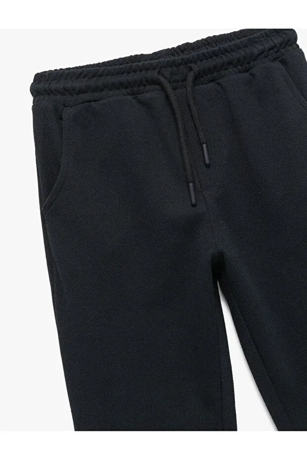 Детские спортивные штаны для мальчиков с принтом Basic Jogger Koton, Navy Blue — фото 3