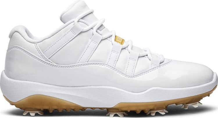 

Бутсы Air Jordan 11 Low Golf Metallic Gold, белый