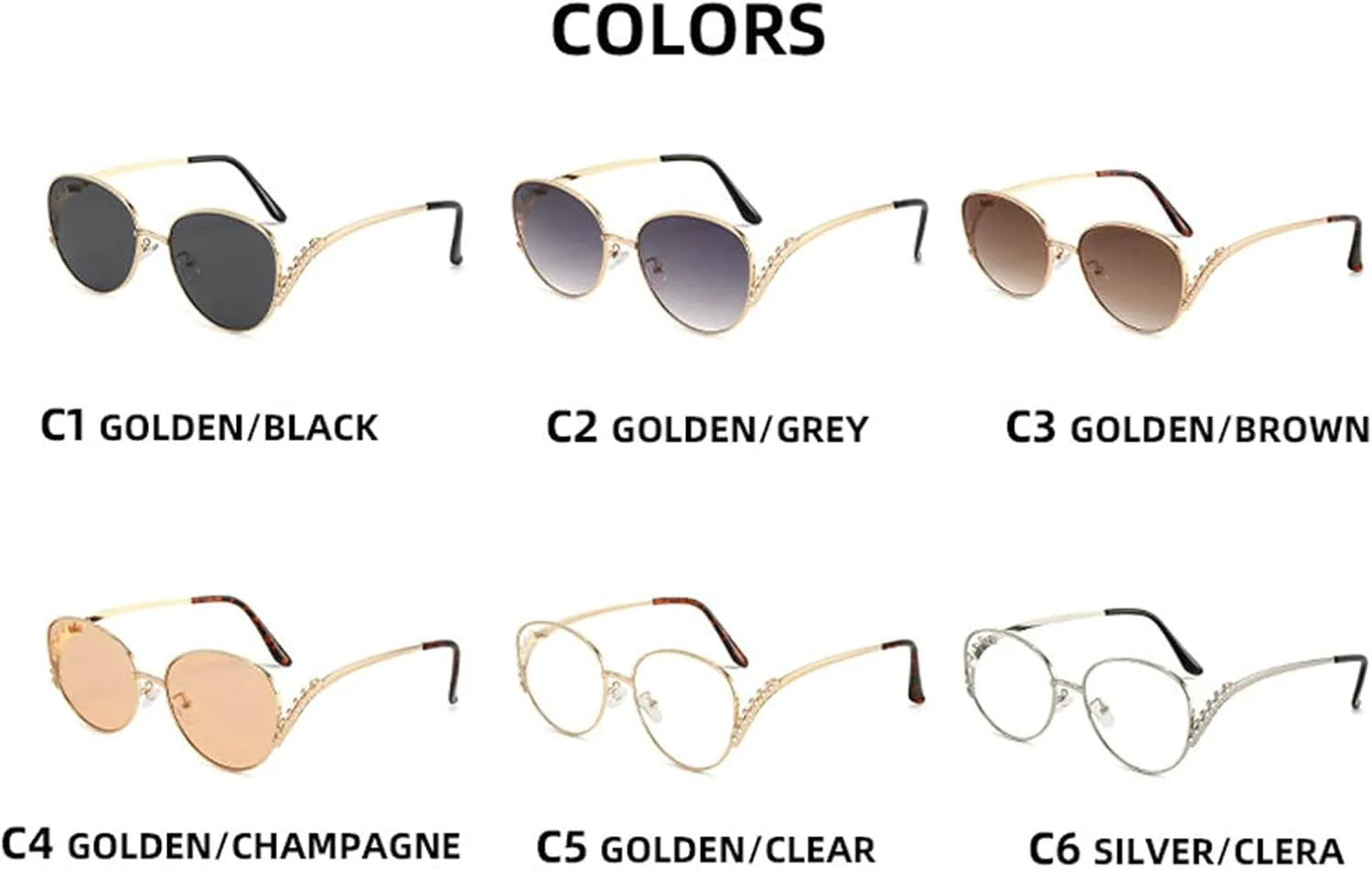 

Солнцезащитные очки COTIA Personality Cat Eye для женщин, винтажная овальная металлическая оправа, уникальные стильные солнцезащитные очки для активного отдыха, Grey