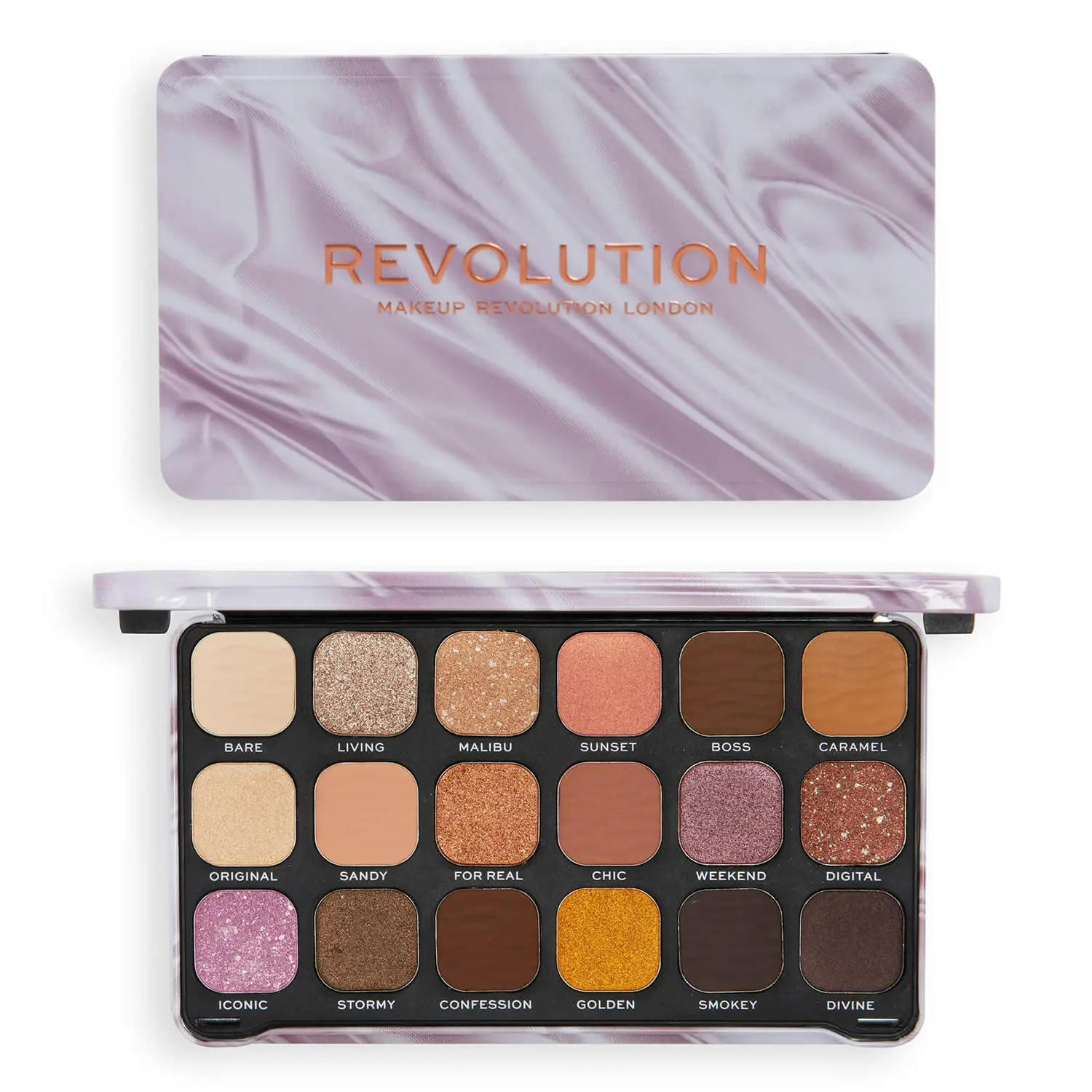 

Палетка теней Makeup Revolution Forever Flawless Shadow Palette - Nude Silk