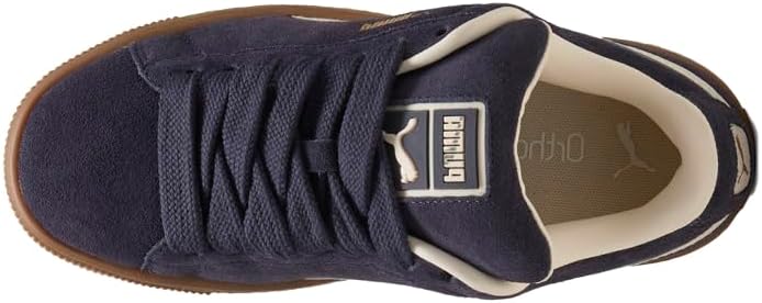 Детские кроссовки Puma Unisex-Child Suede XL (для детей постарше), морской/матовая слоновая кость — фото 4