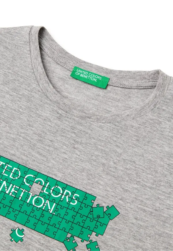 Футболка с логотипом United Colors Of Benetton, Grey — фото 3