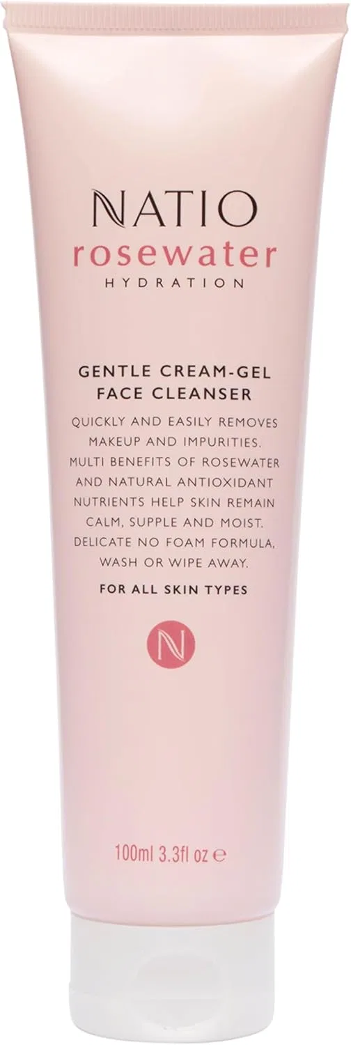 Крем для лица Natio — Дневной -гель для лица Rosewater Gentle Cream Gel Facial Cleanser, 100 мл
