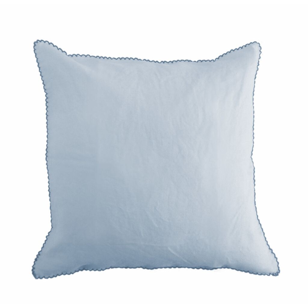

Чехол на подушку Fleuresse полульняной с декоративной строчкой, синий, размер 40х40 см