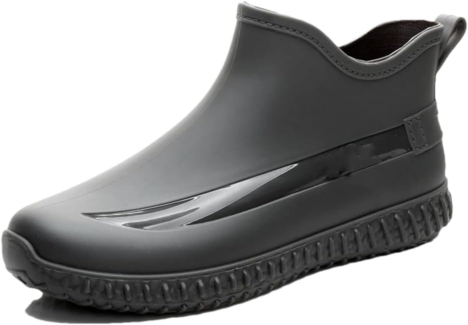 

Мужские дождевые ботинки Wjnvfioo, модная обувь для рыбалки, повседневная водонепроницаемая, удобная, противоскользящая, износостойкая, Gray9