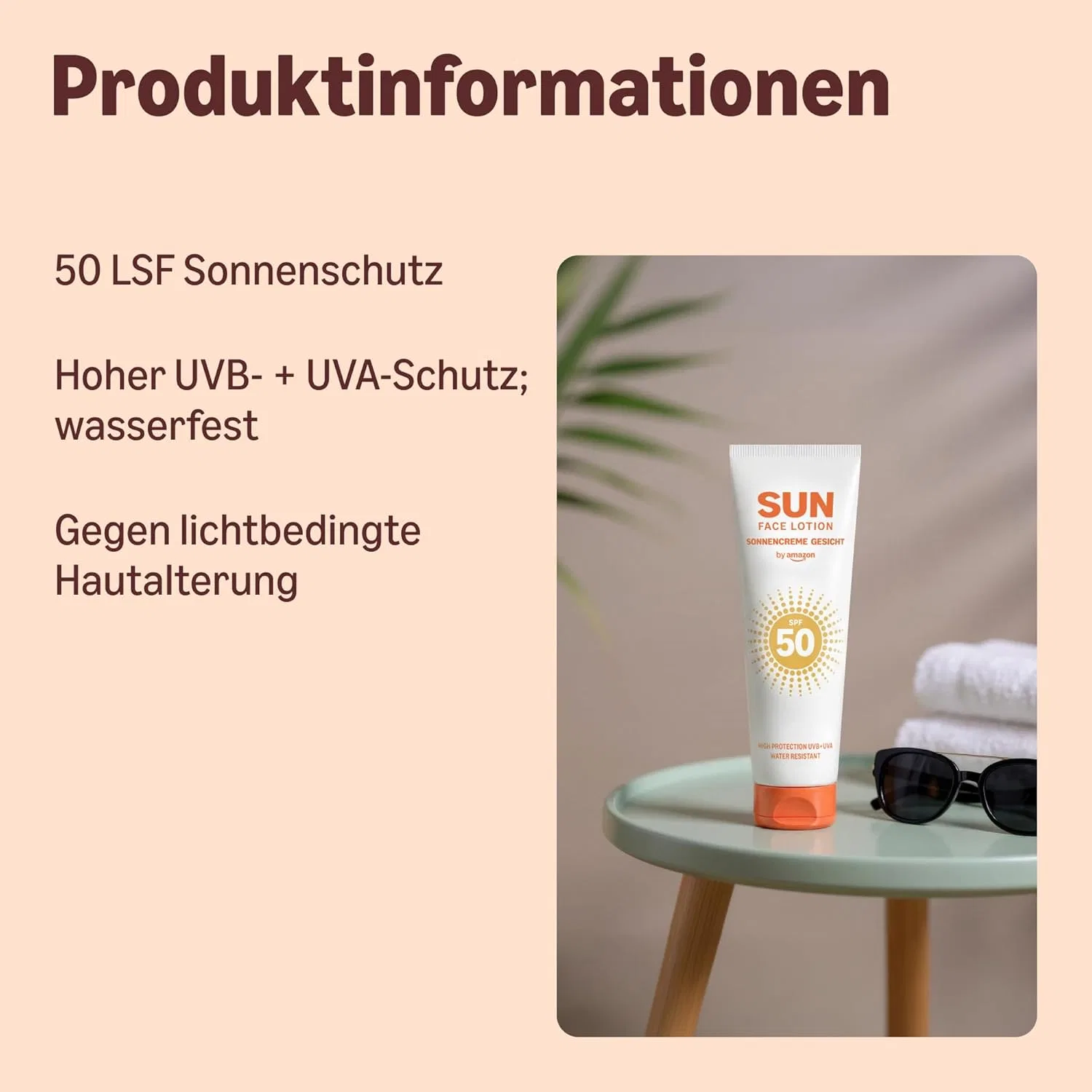 Солнцезащитный лосьон для лица SPF 50 от By Amazon By Amazon, White — фото 2