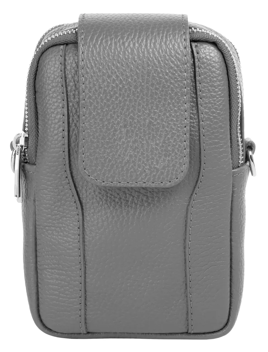 

Сумка через плечо Samantha Look, натуральная кожа, производство Италия, серый