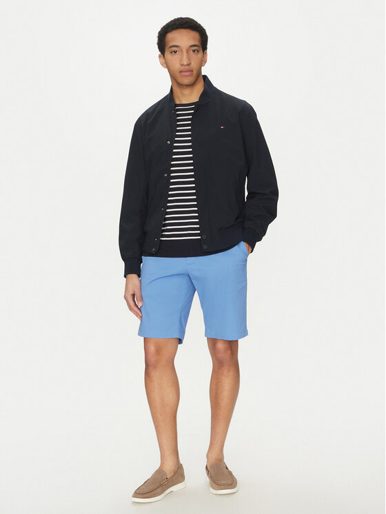 Шорты из ткани обычного кроя Harlem MW0MW23568 Tommy Hilfiger, голубой — фото 2