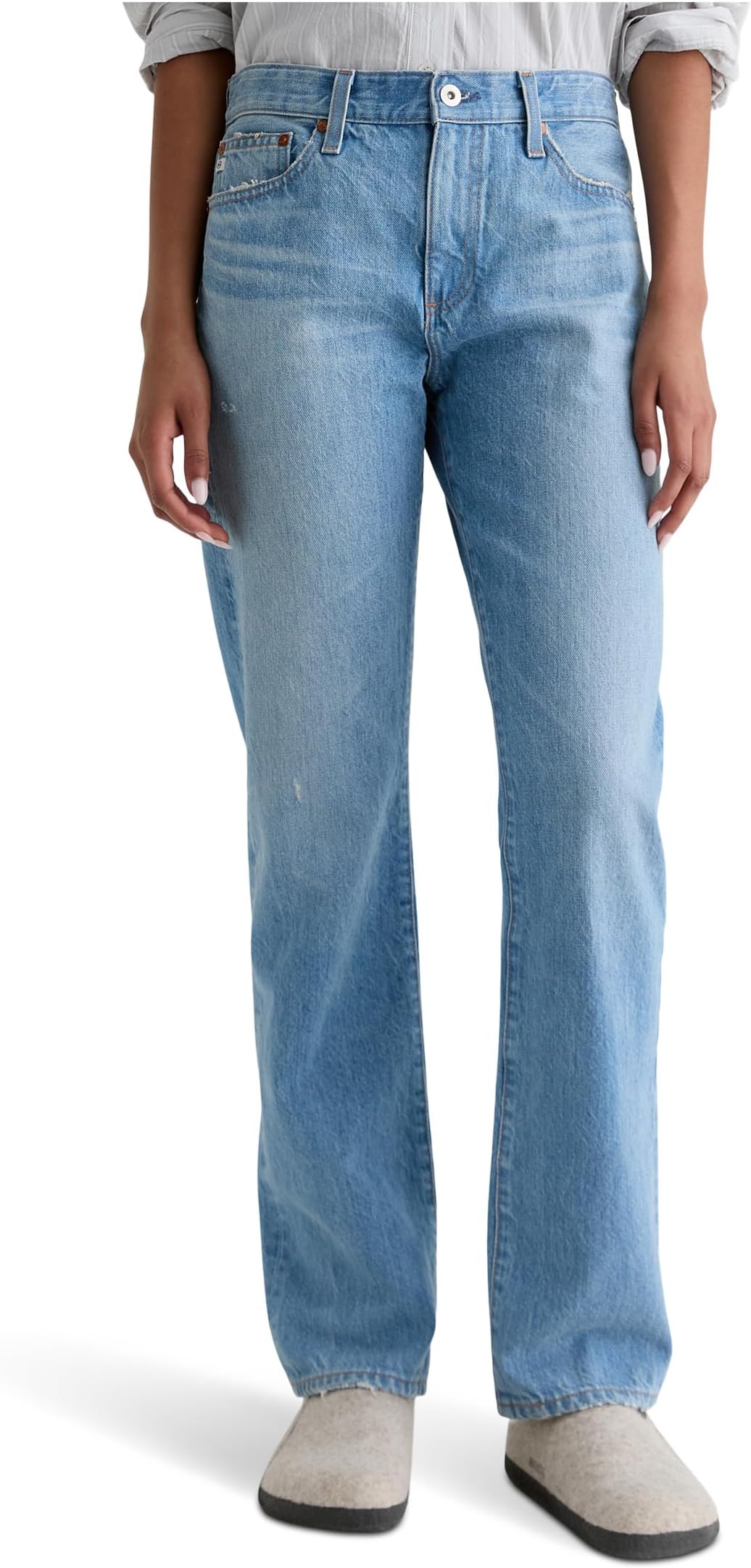 

Женские джинсы-бойфренды со средней посадкой, свободный крой, рококо, 20 лет AG Jeans, 20 Years Rococo