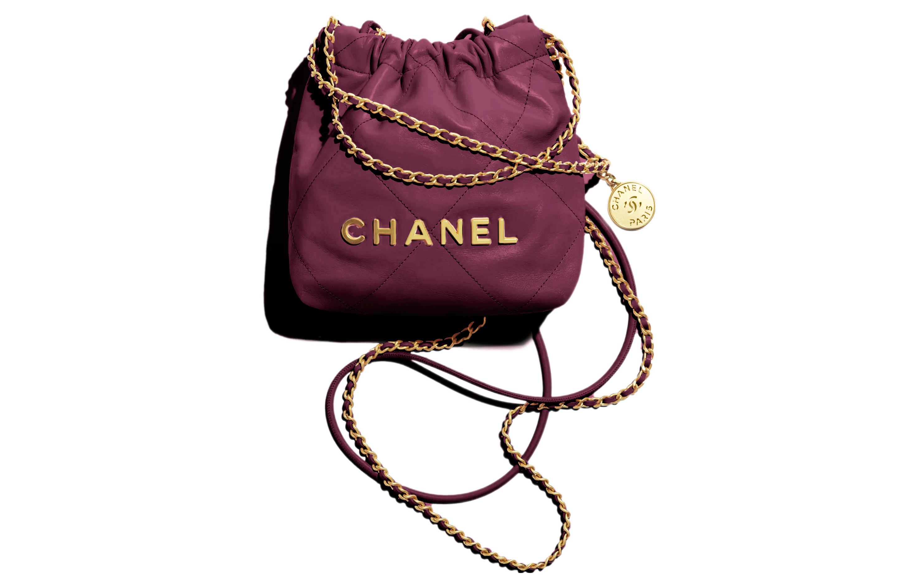 

CHANEL Сумка-ведро из телячьей кожи мини женская фуксия через плечо