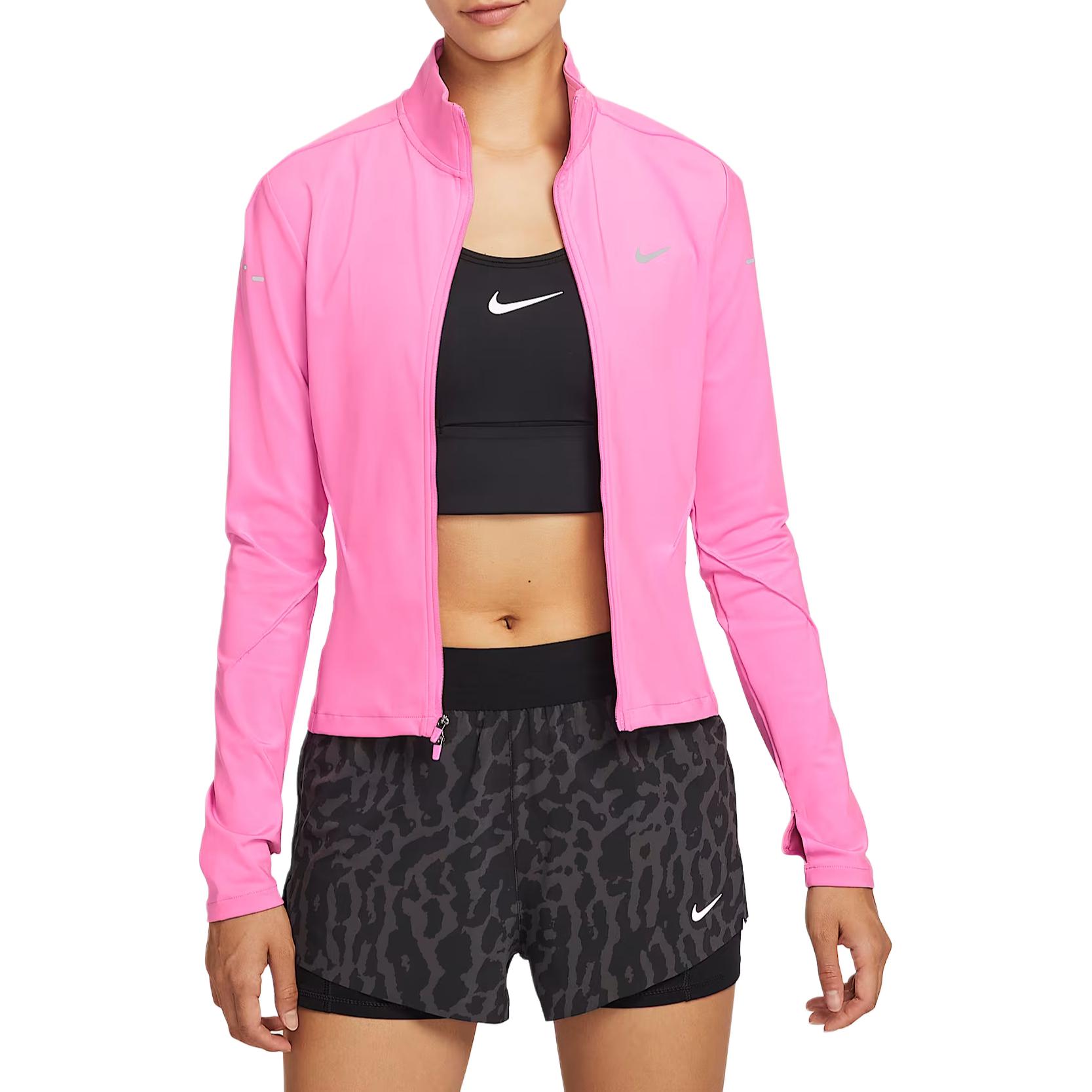 

Nike Женская беговая кофта с молнией, Naughty Pink