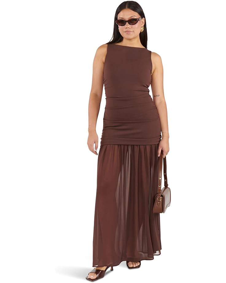 

Платье Show Me Your Mumu Aria Maxi Dress, цвет Chocolate/Cream