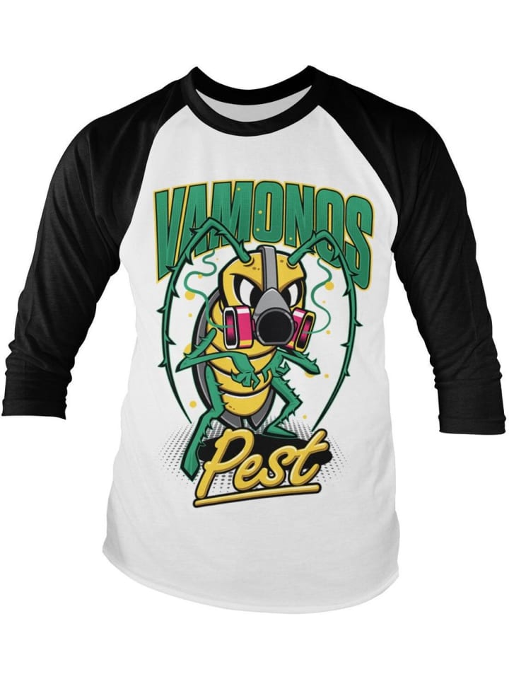 

Футболка с длинным рукавом Vamanos Pest Bug Baseball с длинным рукавом белого цвета Breaking Bad, Белый, Футболка с длинным рукавом Vamanos Pest Bug Baseball с длинным рукавом белого цвета Breaking Bad