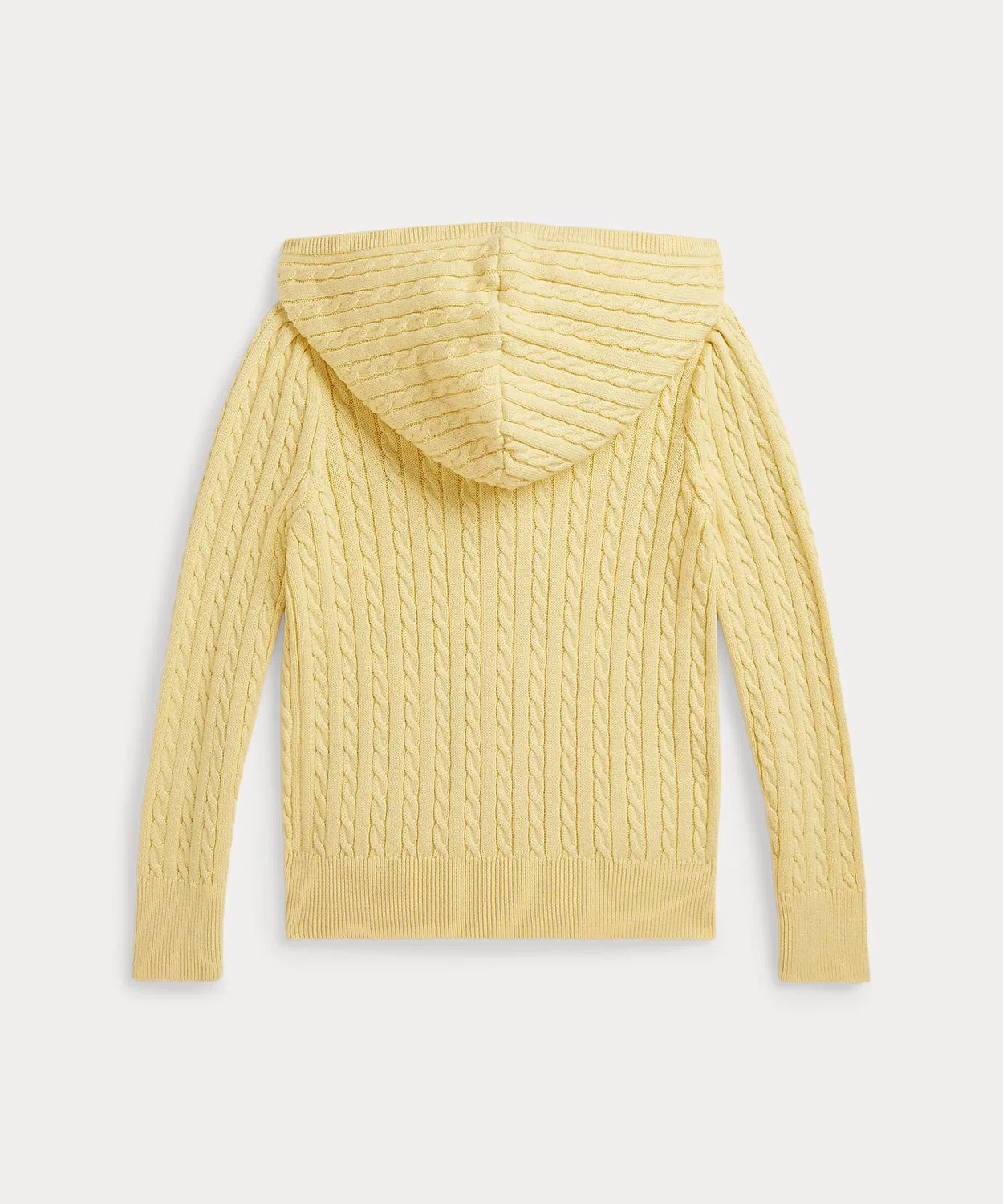 Флисовая кофта на молнии Ralph Lauren с капюшоном, хлопок, желтый — фото 2