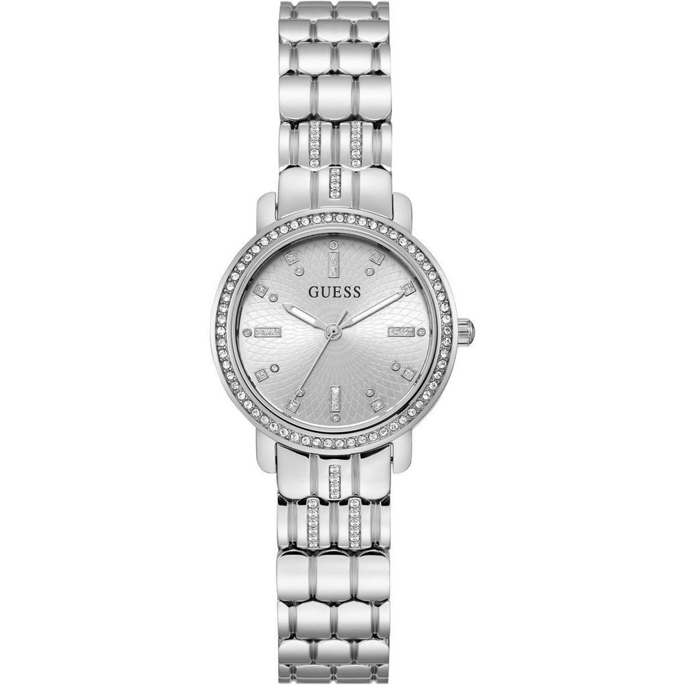 

Часы из серой нержавеющей стали Guess