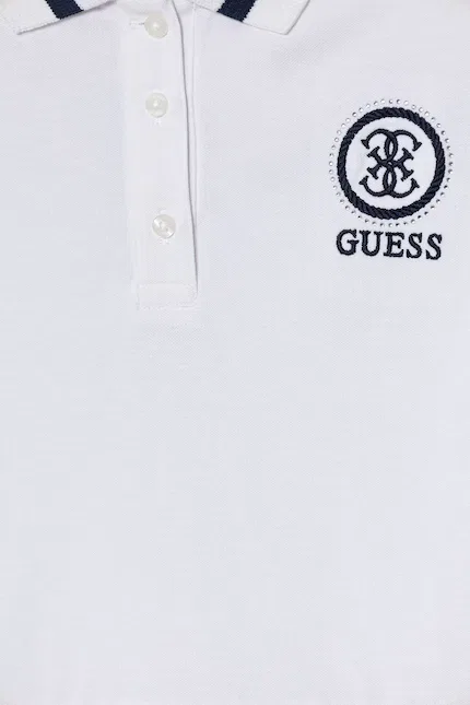 Платье детское из эластичного трикотажа Guess, белый — фото 3