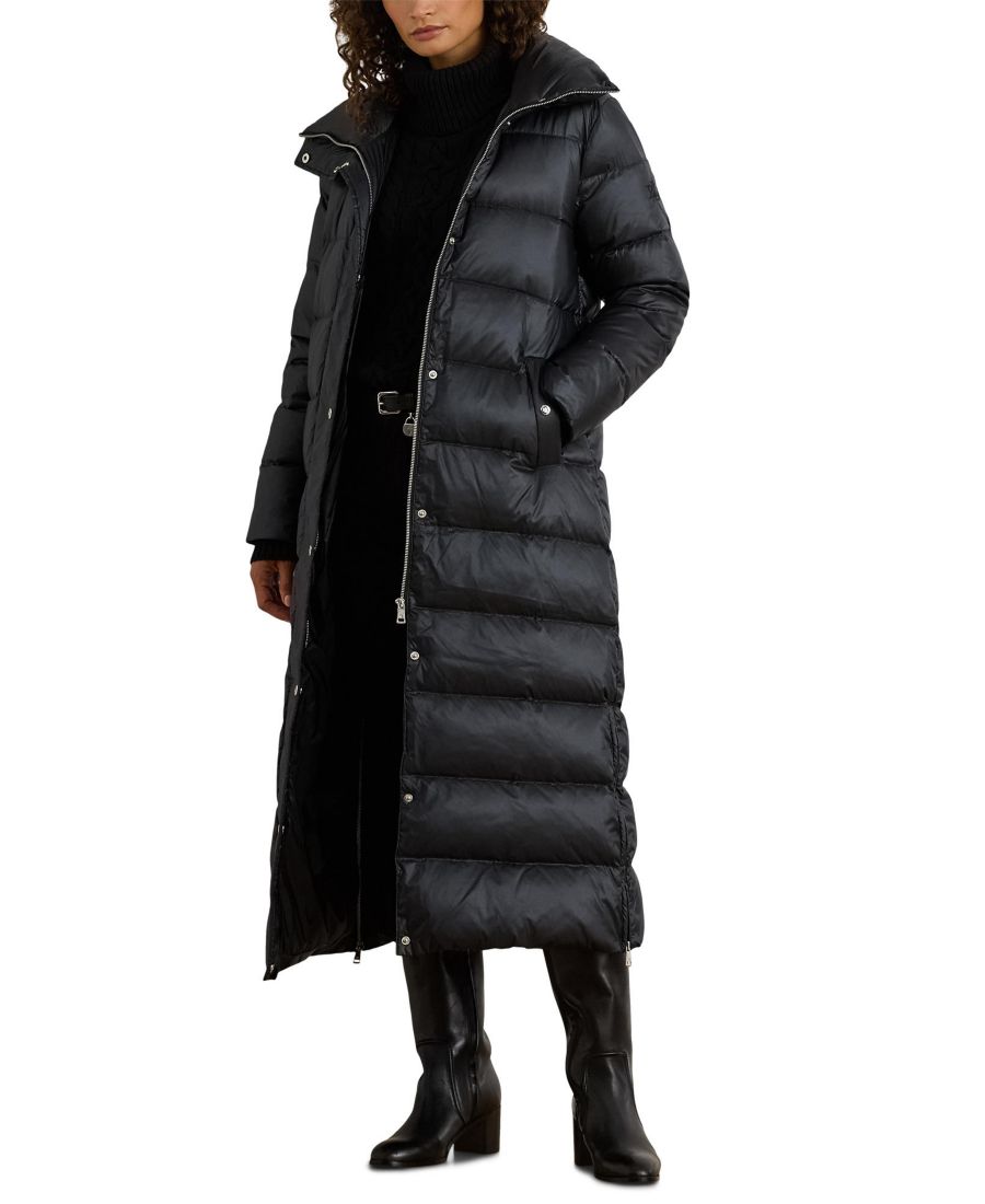 

Женская пуховая куртка с длинными рукавами Lauren Ralph Lauren, Black