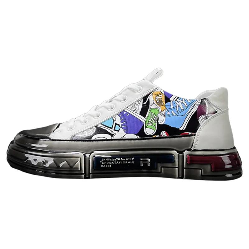 

ZUOSAISI Низкие противоскользящие износостойкие кроссовки для скейтбординга, мужские, белые