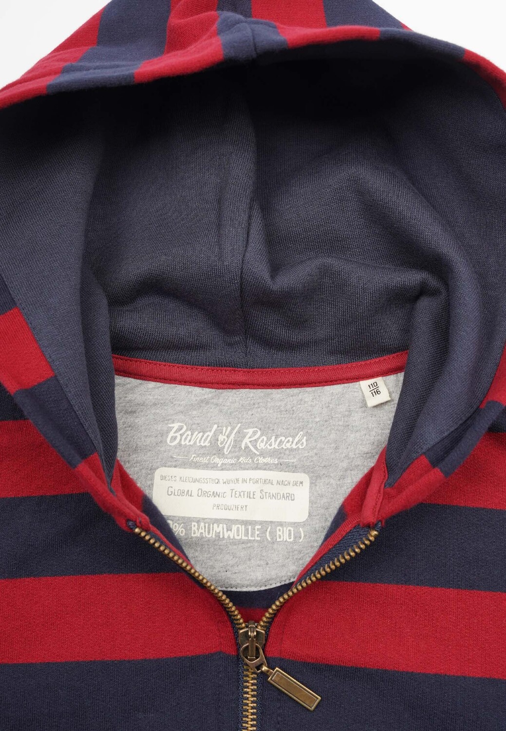 Толстовка Band of Rascals Kapuzenpullover Striped Zip, красный — фото 3